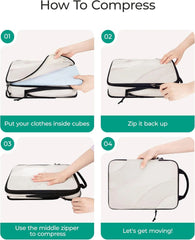 BAGSMART Compression Packing Cubes for Travel