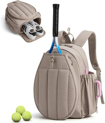 BAGSMART Tennis Gym Bag for Women, Quilted Pickleball 15.6" Laptop Backpack