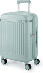 BAGSMART 20" Expandable PC Carry-On Luggage Spinner Wheels, Green