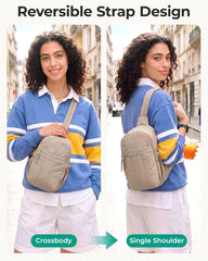 BAGSMART Small Crossbody Bags for Women, Puffer Sling Bag Fanny Packs