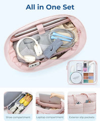 BAGSMART 48L Puffer Carry On Duffel Bag Travel Weekender Gym Bag for Women