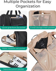 BAGSMART Medium Garment Bags for Travel, Convertible Travel Garment Duffle Bag Suit Bags for Women, 2 in 1 Garment Bags with Shoe Compartment