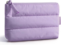 BAGSMART Small Makeup Bag, Machine Washable Puffy Cosmetic Pouch