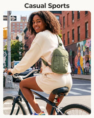 BAGSMART Small Crossbody Bags for Women, Puffer Sling Bag Fanny Packs