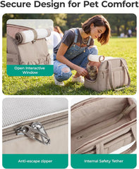 BAGSMART Dog Purse Carrier for Small Dogs Up to 13lbs Puppy Travel Tote Bag