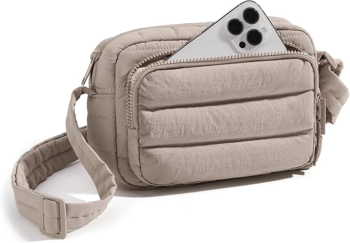 BAGSMART Crossbody Bags for Women, Puffer Crossbody Purses for Women with RFID Blocking Slots, Handbags Wallet Small Purse