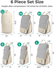 BAGSMART Compression Packing Cubes for Travel Essentials