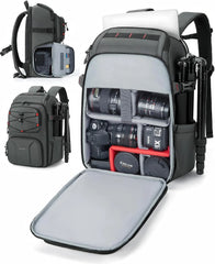 BAGSMART Camera Bag for Photographers Professional Fits up to 15.6" Laptop