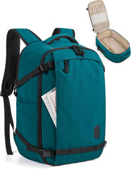 BAGSMART Travel Backpack for Women, 15.6 Inch Carry On Bag, Fresh Ink Green