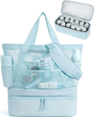 BAGSMART Beach Bag for Women, Large Beach Bag Swim Pool Bag