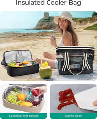 BAGSMART Beach Bag for Women, Large Beach Bag Swim Pool Bag