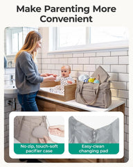 BAGSMART Diaper Bag Tote, Hospital Bag for Labor Delivery Travel Baby Tote