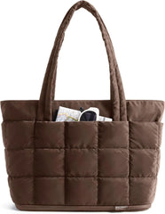 BAGSMART Expandable Tote Bag for Women, Puffer Work Tote Travel Bag