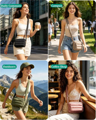 BAGSMART Crossbody Bags for Women, Puffer Crossbody Purses for Women with RFID Blocking Slots, Handbags Wallet Small Purse