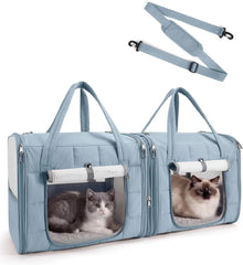 BAGSMART Double Cat Carrier for 2 Cats, Large Soft Pet Carriers for Travel