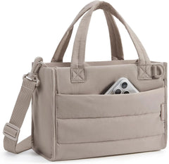 BAGSMART Small Tote Bag for Women, Work Teacher Bag with Zipper Closure