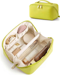 BAGSMART Makeup Bag Travel Cosmetic Bag,Women Toiletry Case, Light Green