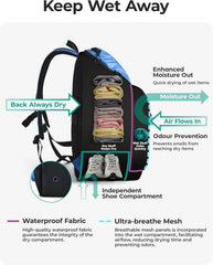 BAGSMART Gym Backpack for Men with Shoe Compartment for Multi-Sport