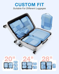 BAGSMART Compression Packing Cubes for Travel, 6 Set