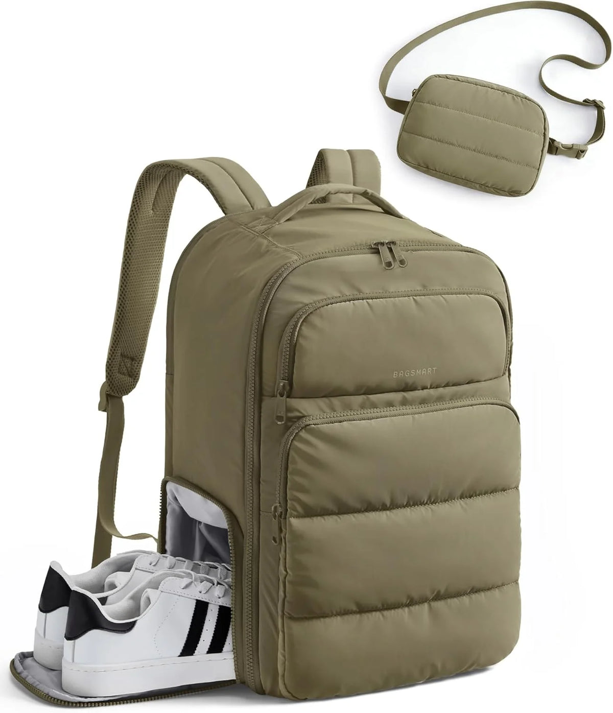 BAGSMART 35L Travel Backpack for Women, 17.3" Carry-On Personal Item