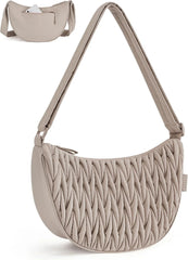 BAGSMART Small Crossbody Bag for Women Men Trendy，Quilted Crossbody Hobo Bag with Adjustable Strap and Inner Pockets