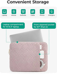 BAGSMART Lightweight Laptop Sleeve with Pocket, Protective Laptop Case
