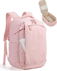 BAGSMART Travel Backpack for Women, 15.6 Inch Carry On Bag, PInk