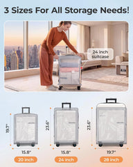 BAGSMART Vacuum Seal Storage Bags for Clothing Travel, 12 Pack Travel Essentials Bundle includes Laundry Bag & Waterproof Shoe Bag & TSA Approved Toiletry Bag, Hand Pump Included