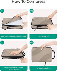 BAGSMART Compression Packing Cubes for Travel