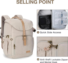 BAGSMART Camera Backpack DSLR Camera Bag Backpacks for Photographers