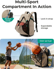 BAGSMART Gym Backpack for Men with Shoe Compartment for Multi-Sport