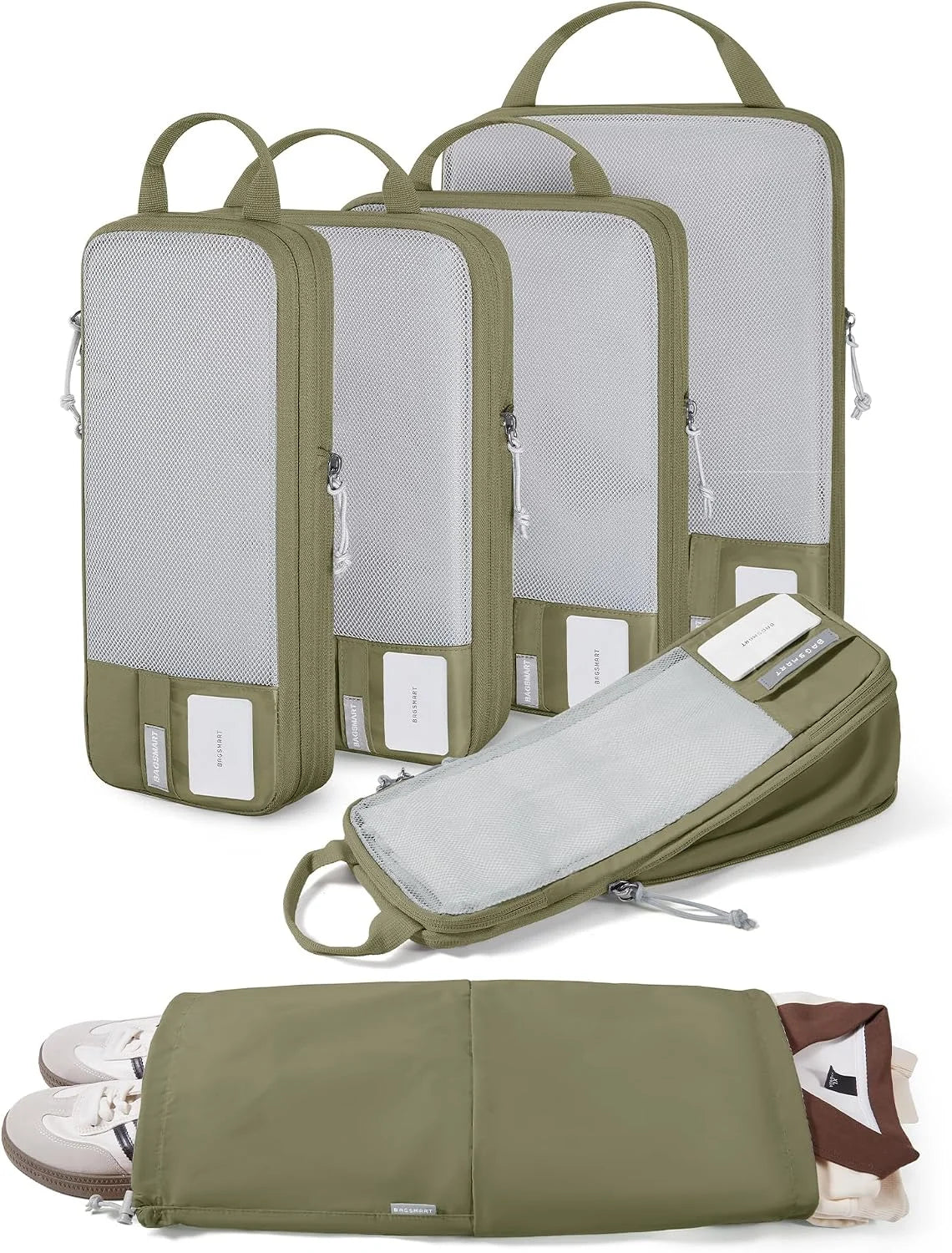 BAGSMART Compression Packing Cubes for Travel Essentials