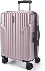 BAGSMART Carry On Luggage 22x14x9 Airline Approved, Expandable Suitcase with Wheels, Pink Lavender