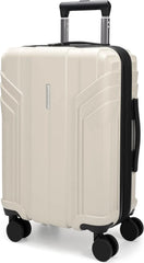 BAGSMART Expandable Carry On Luggage 22x14x9 Airline Approved, Biege