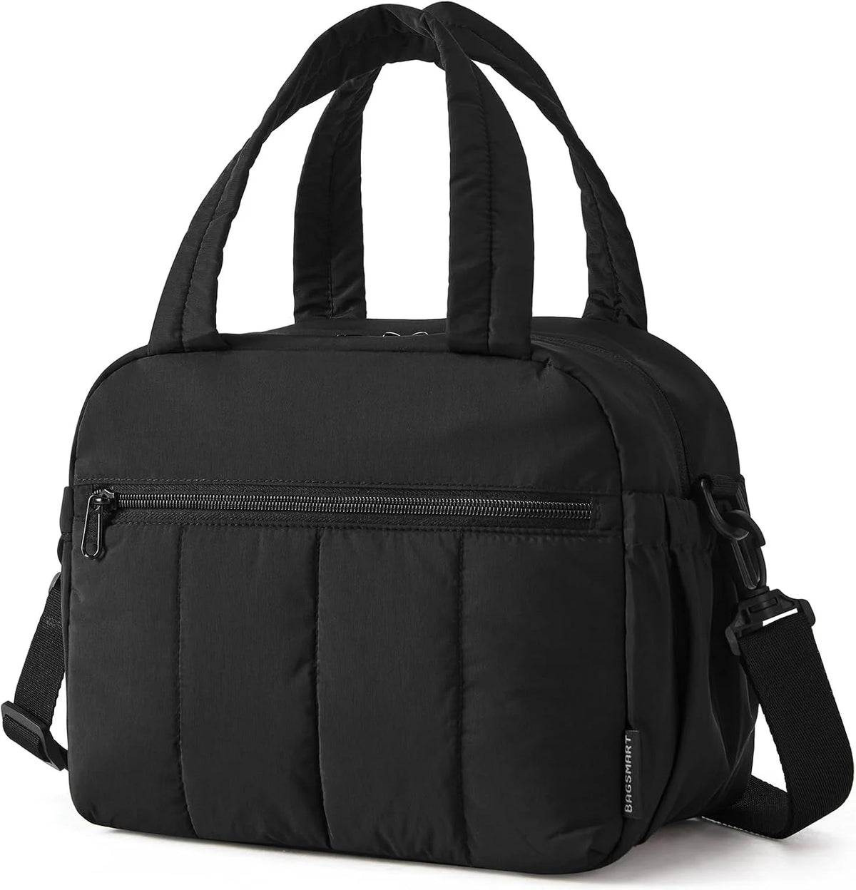 BAGSMART Classic Puffy Lunch Bag for Men Insulated Lightweight Tote Black
