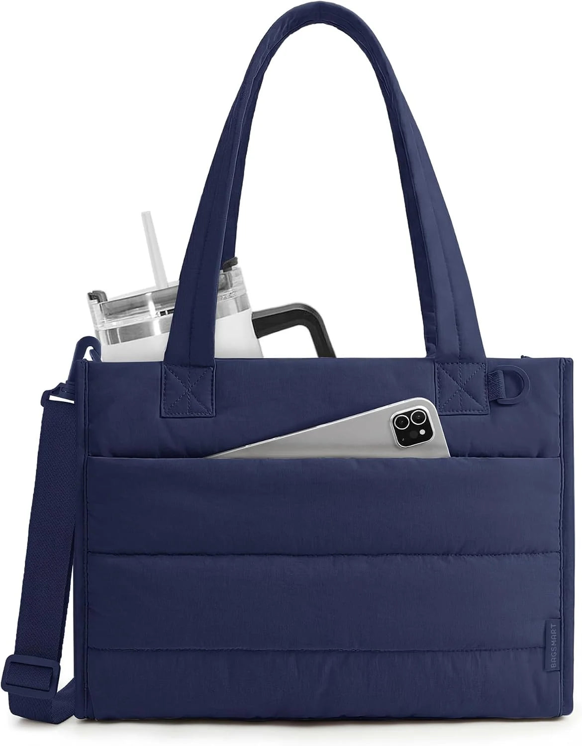BAGSMART Small Tote Bag for Women, Work Teacher Bag with Zipper Closure