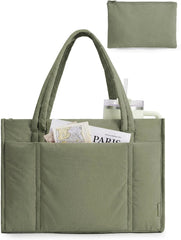 BAGSMART Puffer Tote Bag for Women, 21L/26L Work Tote Shoulder Handbag