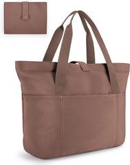 BAGSMART Tote Bag for Women, Foldable Tote Bag With Zipper Travel Shoulder Bag Handbag for Work
