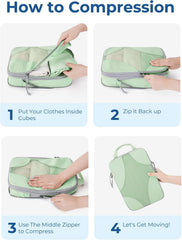 Bagsmart Compression Packing Cubes, Travel Bag Cruise Ship Essentials