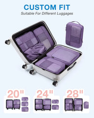 BAGSMART Compression Packing Cubes for Travel, 6 Set Luggage Organizer Bags