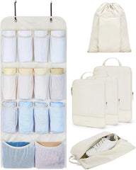BAGSMART Hanging Compression Packing Cubes 6 Set Cruise Travel Essentials