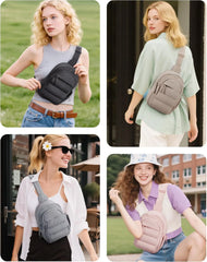 BAGSMART Small Sling Bag for Women, Puffer Crossbody Bag Hobo Handbag