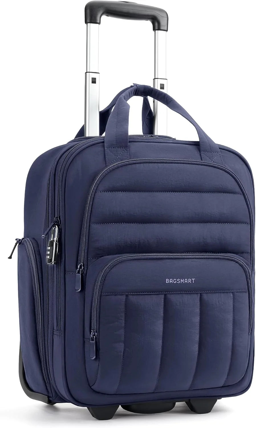 BAGSMART 16 inch Small Underseat Carry on Luggage, Suitcase with Wheels
