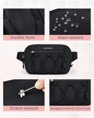 BAGSMART Fanny Packs for Women, Running Workout Traveling Hiking, Camel