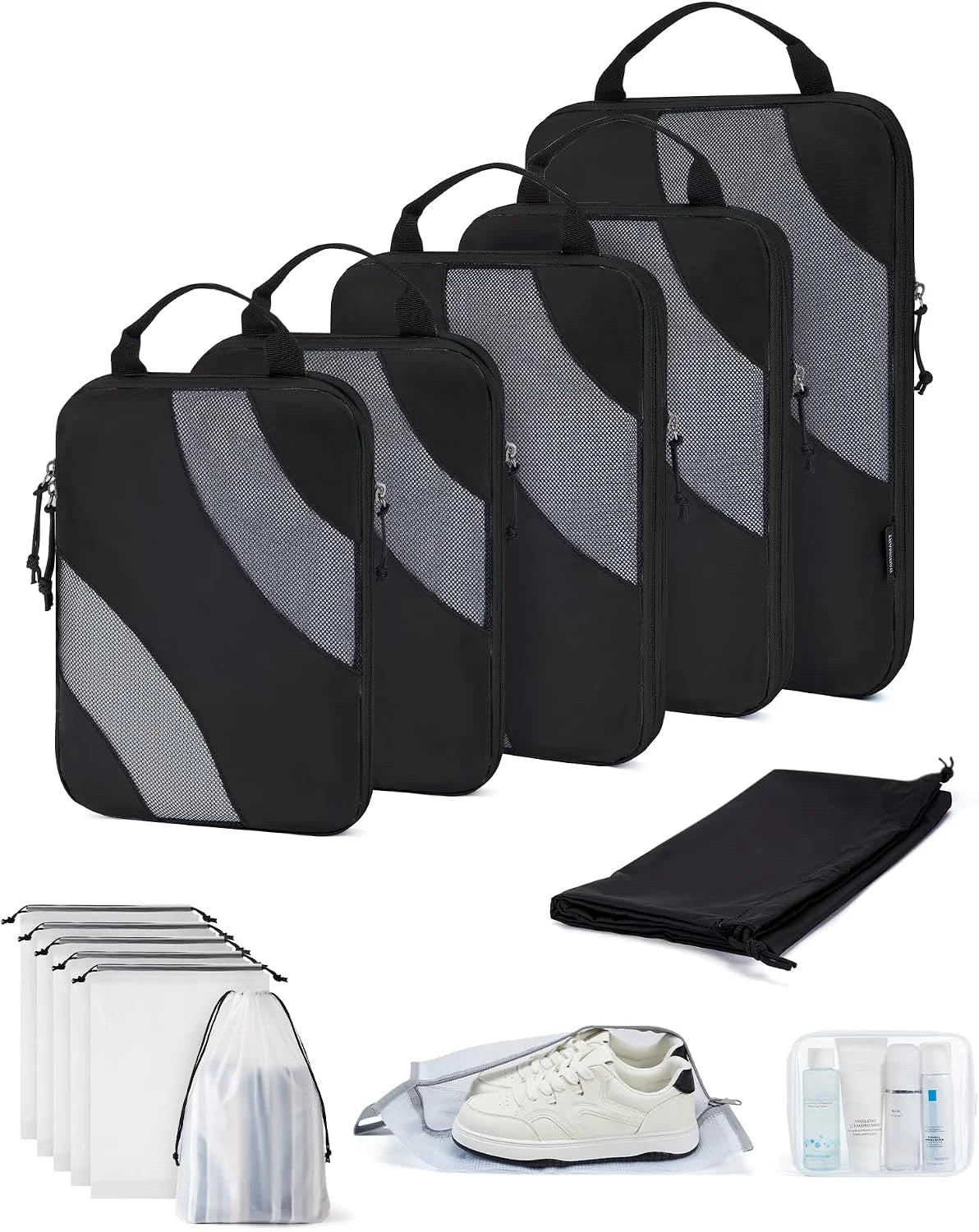 BAGSMART Compression Packing Cubes for Travel
