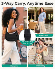 BAGSMART Crossbody Purses for Women with Adjustable Strap Small Puffer bag