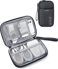 BAGSMART Electronics Travel Organizer for Cords Chargers Phones, Black