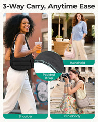 BAGSMART Shoulder Bag for Women Small Puffer Purses Crossbody Bag