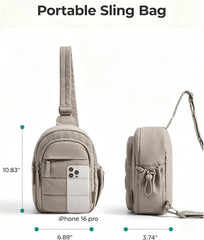 BAGSMART Small Sling Bag for Women, Puffer Crossbody Bag Hobo Handbag