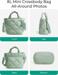 BAGSMART Crossbody Bags for Women, Lightweight Purses for Women, Quilted Puffer Tote Handbags for Daily Use,Shop,Travel